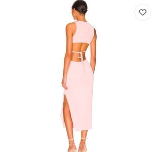 Superdown Marissa Midi Dress in Baby Pink Size Large